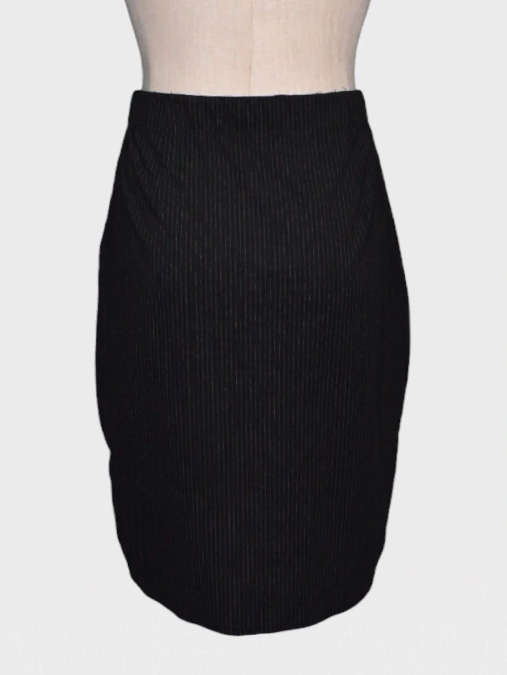 Max Studio Pinstripe‎ Button Detail Pencil Skirt